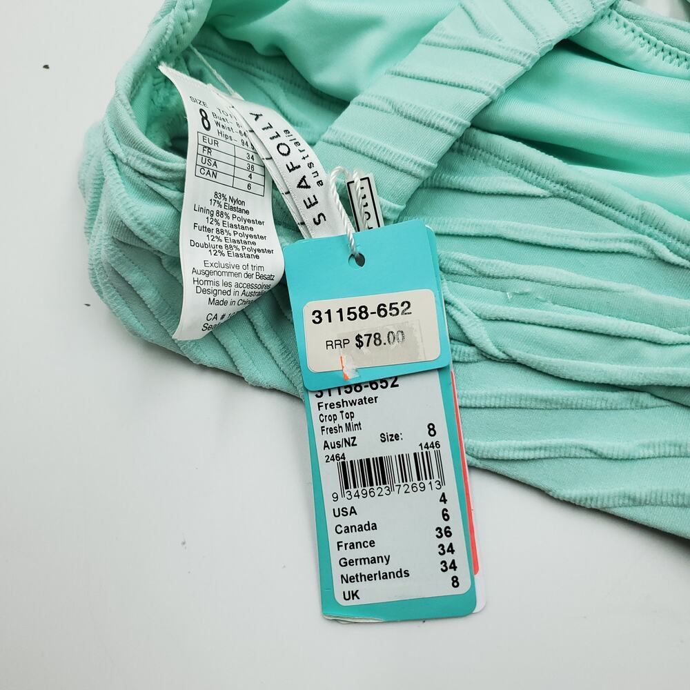 Fresh Water Crop Bikini Top by Seafolly Size 4 - Picture 9 of 9